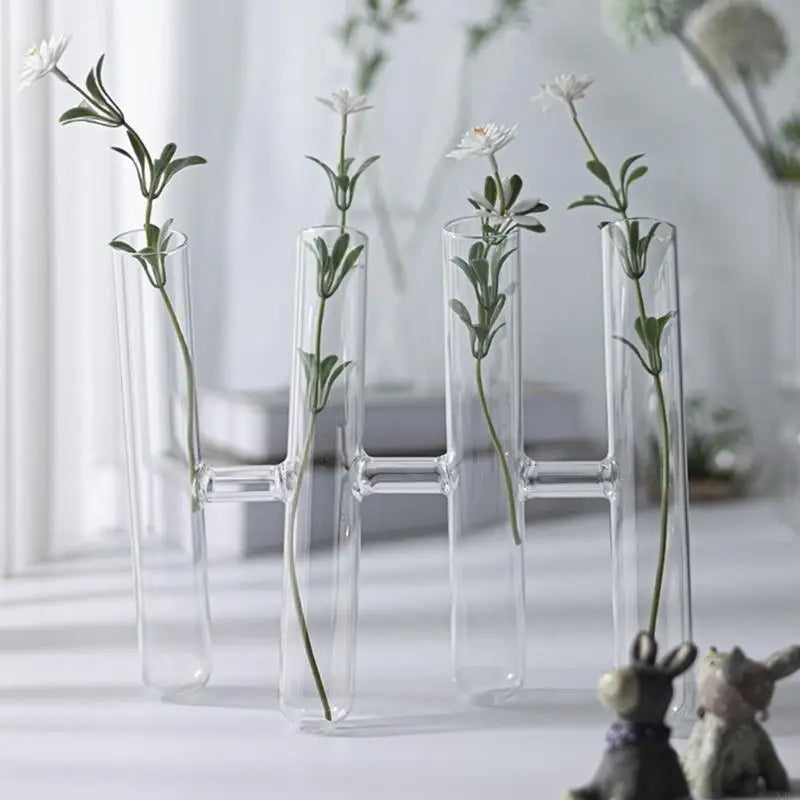 3/4 vasos tubo ensaio vidro vasos flores para plantas hidropônicas escritório casa decorações recipiente