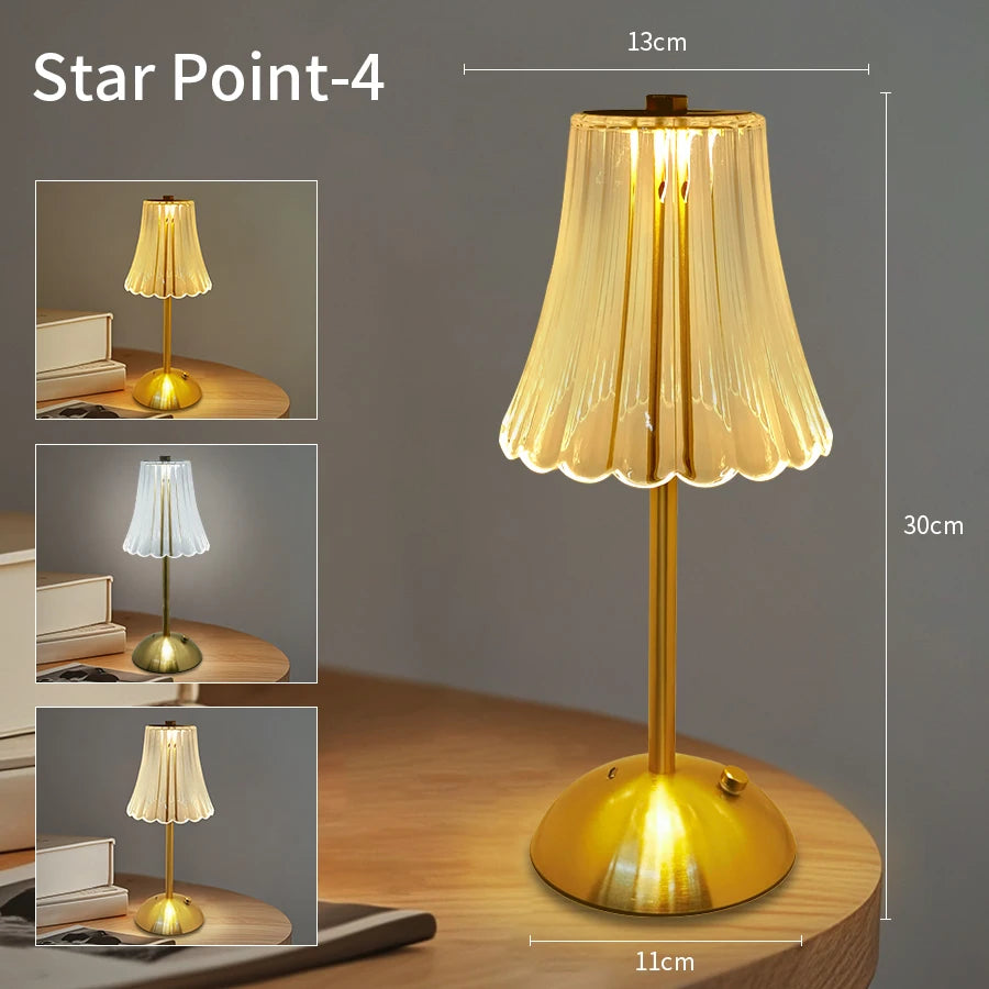 Regulável decoração de mesa luz noturna lâmpada led sensor toque recarregável sem fio lâmpada leitura para hotel bar quarto luz