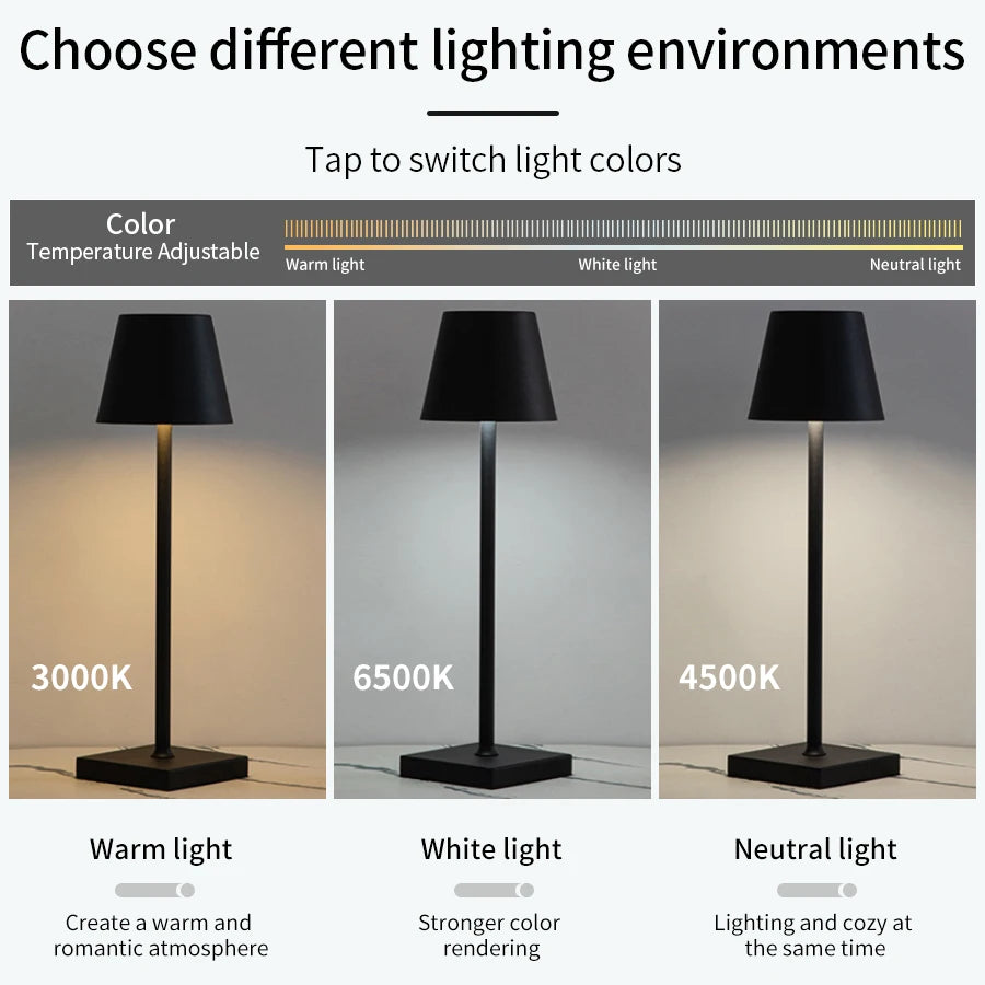 Luminária de Mesa Minimal – Coleção Aura Light
