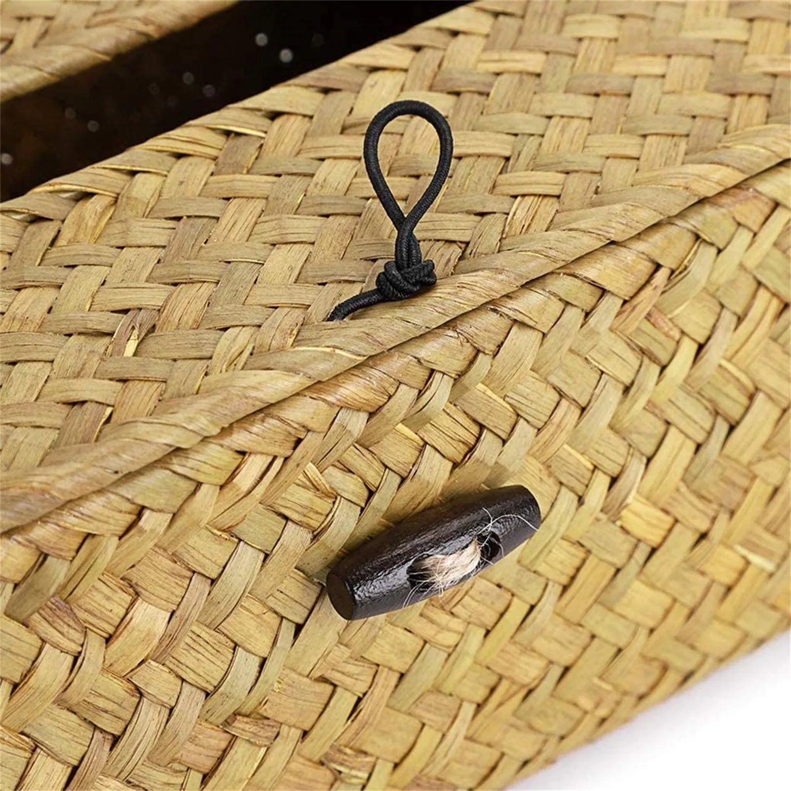 Nova caixa de tecido rattan decoração para casa artesanal desktop tecido rattan caixa para banheiro, casa, hotel e escritório