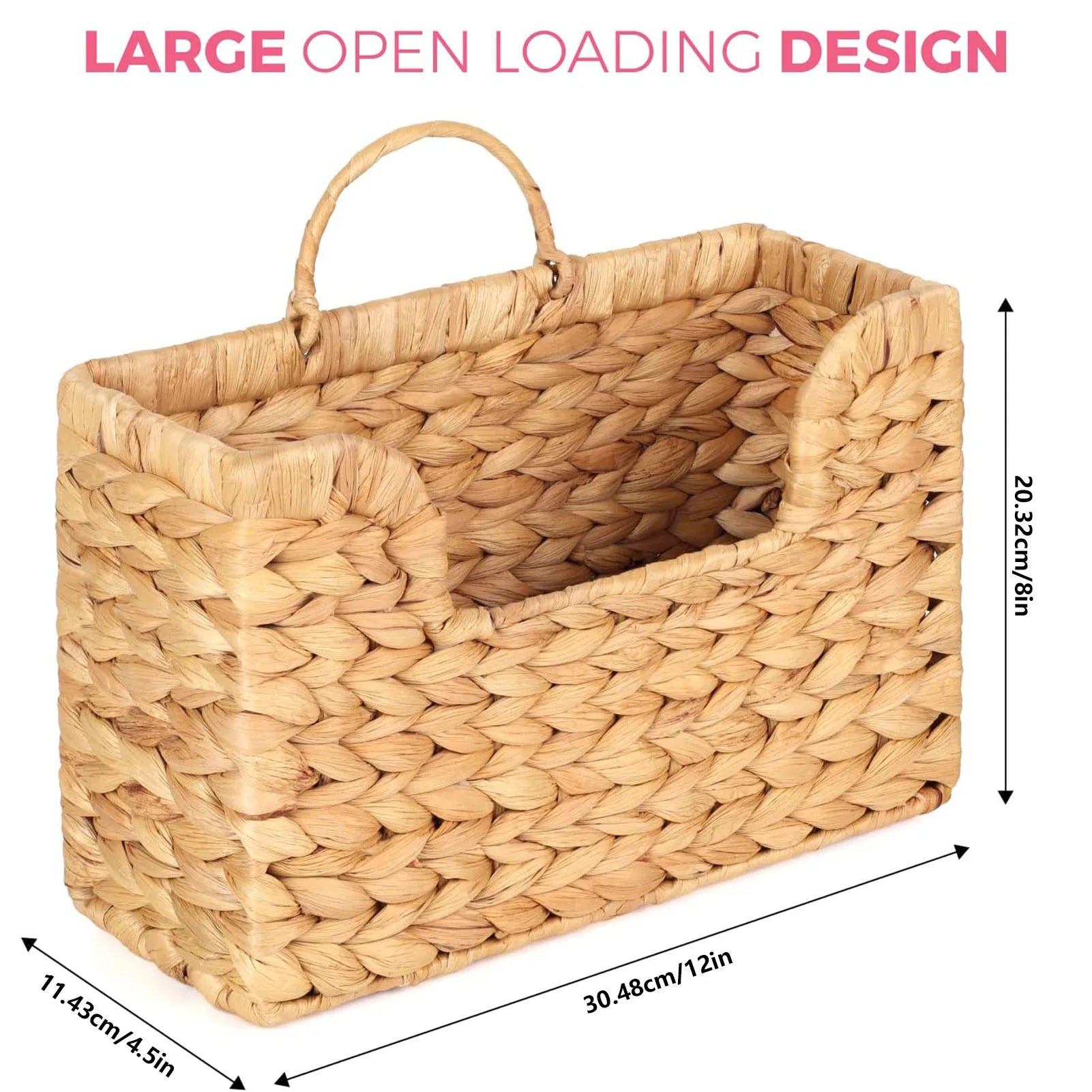 Cabaça videira tecido parede pendurado cesta de armazenamento rattan revista rack decoração casa para sala estar quarto