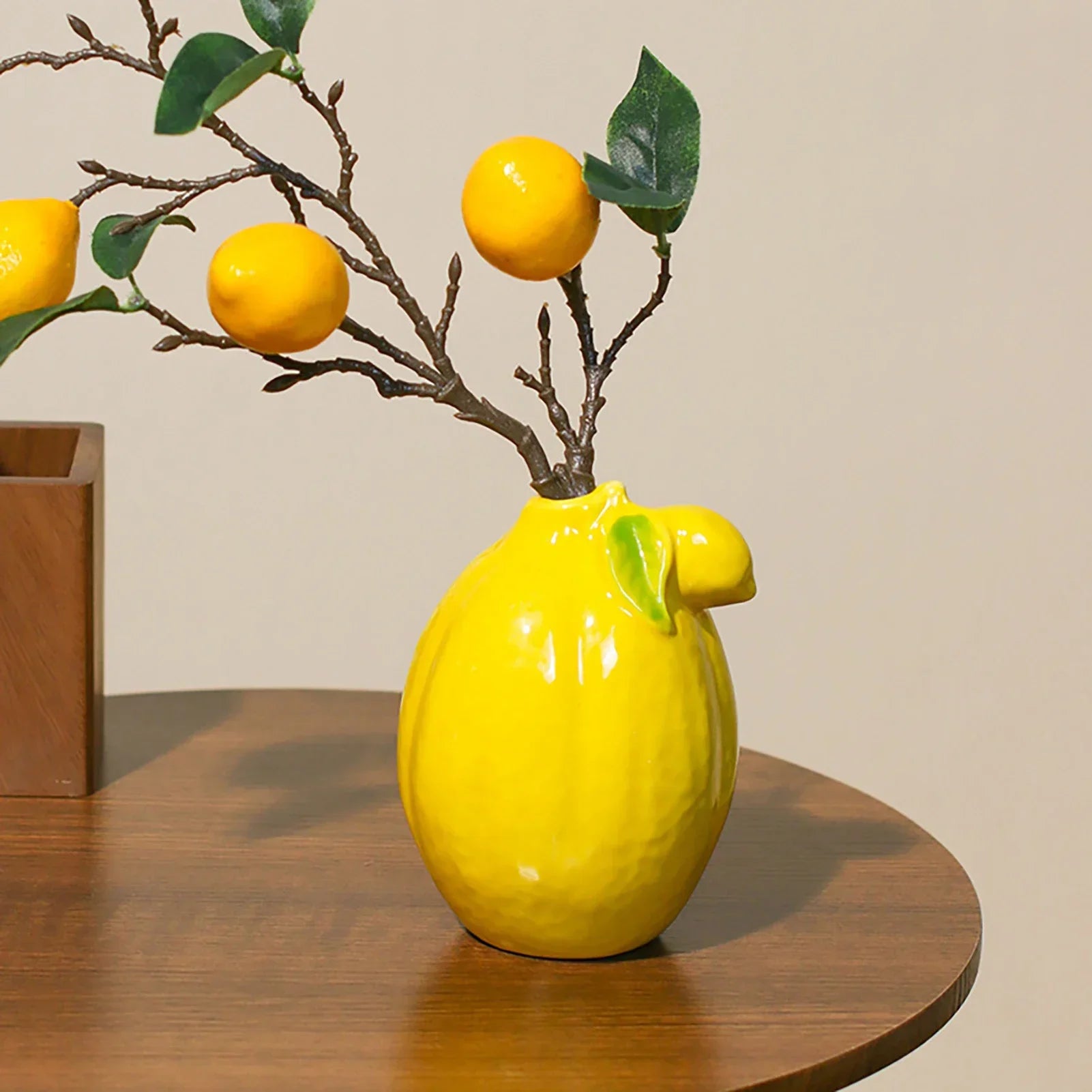 Limão vaso de cerâmica nordic ins feng shui cultivo vaso de flores casa fresca decoração de mesa artesanato casa decoração diy