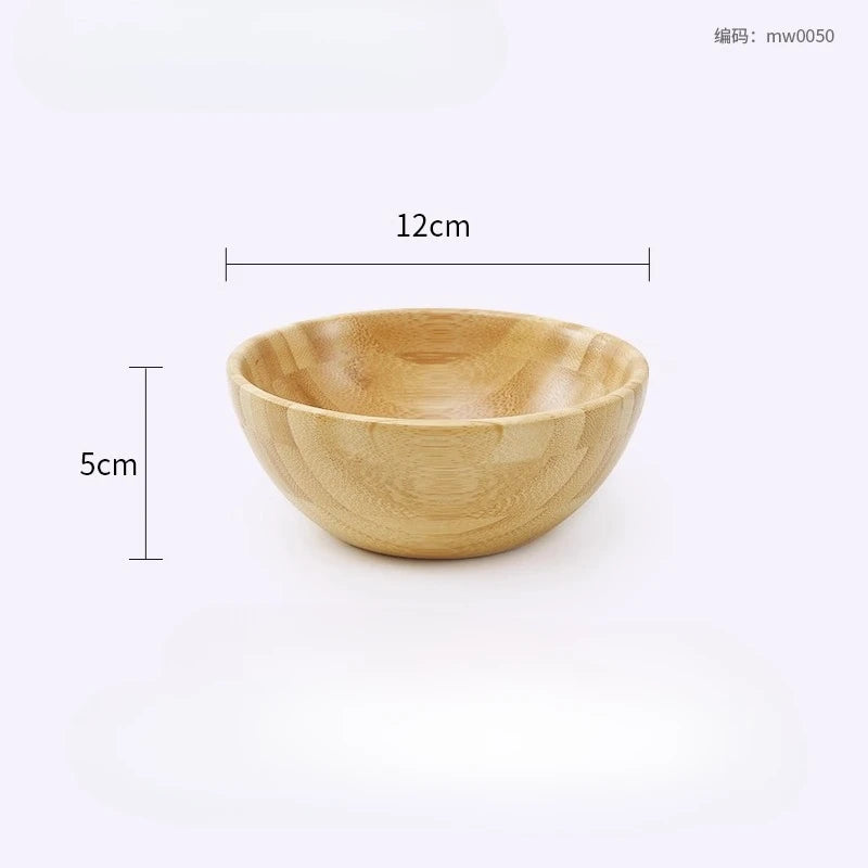 Tigela de bambu natural grande casa tigela de salada de frutas e vegetais tigela de mistura de massa de madeira talheres de madeira tigela de macarrão