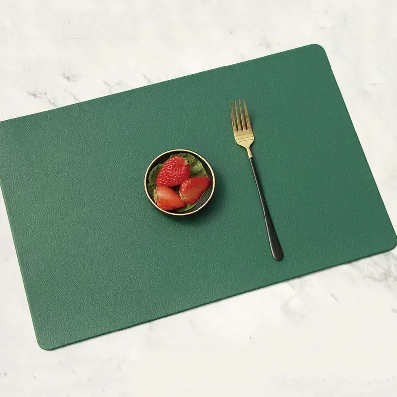 Estilo nórdico decoração de casa placemat de couro do agregado familiar hotel restaurante ocidental lugar esteira retangular impermeável à prova de óleo placemat
