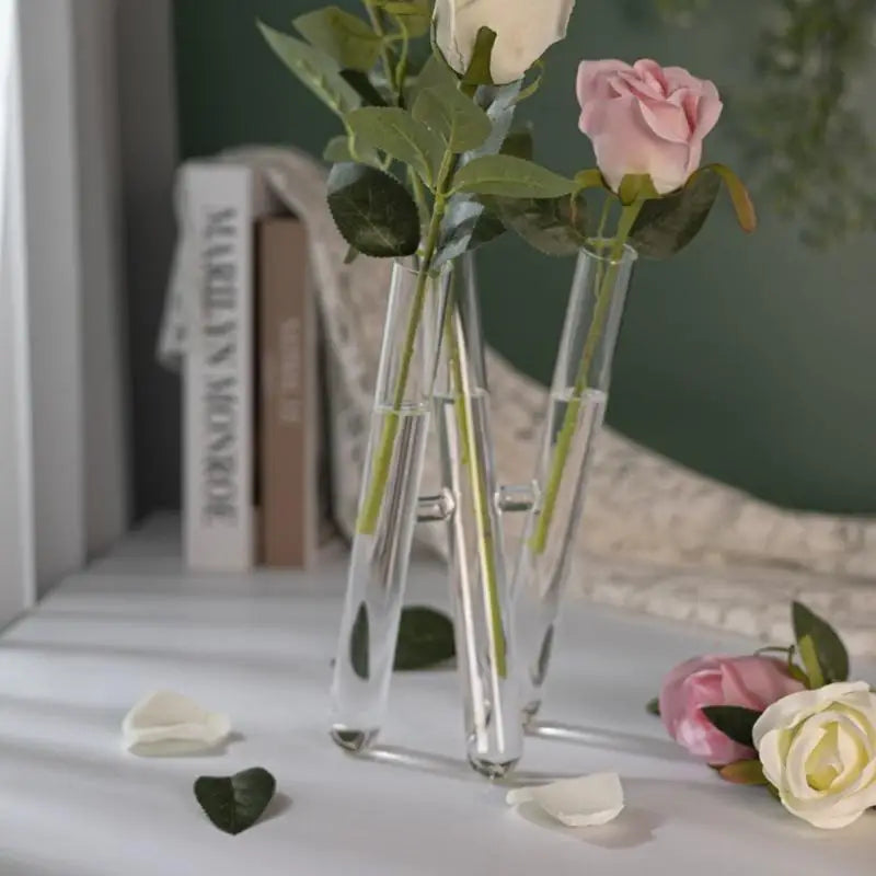 3/4 vasos tubo ensaio vidro vasos flores para plantas hidropônicas escritório casa decorações recipiente