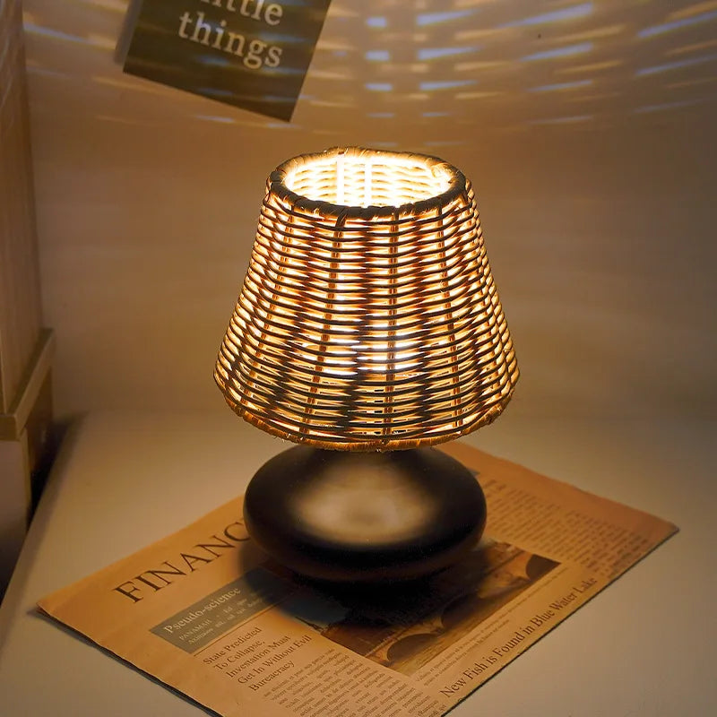 Abajur Boho Rattan