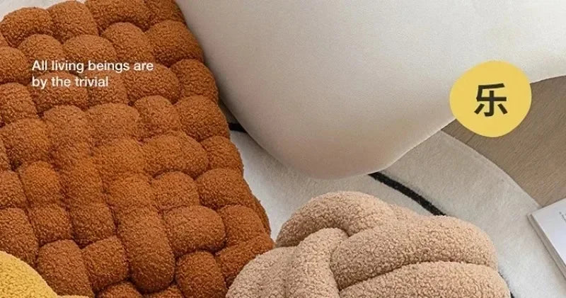 Nó estético globo almofada de pelúcia bola nórdica travesseiro de pelúcia sofá decorativo lance travesseiro macio dormir volta almofada decoração