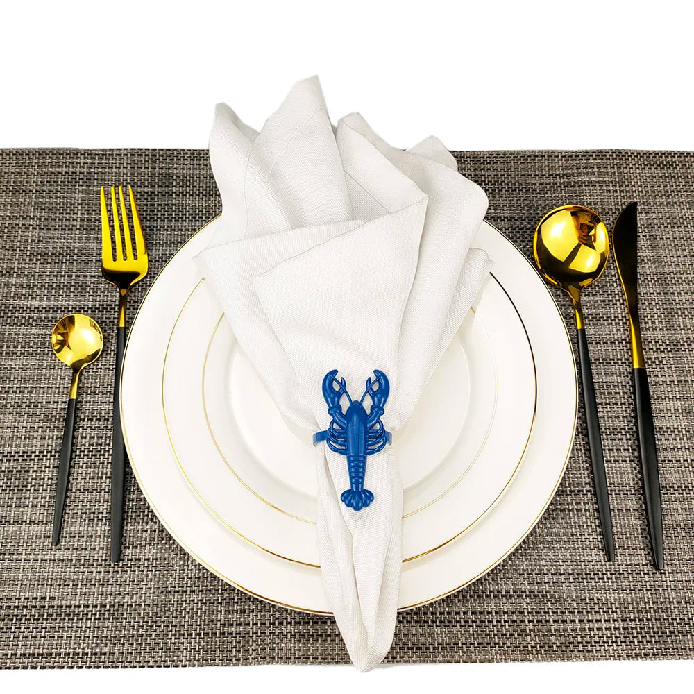 Kit 6 Anéis de Guardanapo Temáticos | Criaturas do Mar | Decoração Náutica