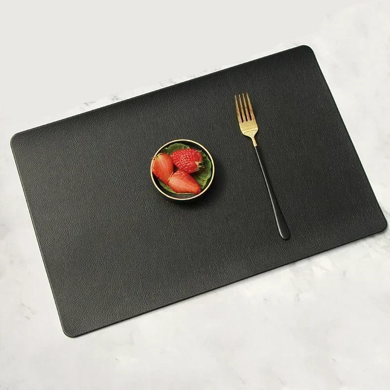 Estilo nórdico decoração de casa placemat de couro do agregado familiar hotel restaurante ocidental lugar esteira retangular impermeável à prova de óleo placemat