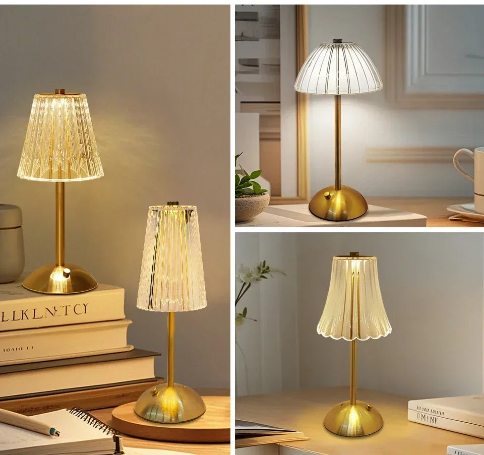 Regulável decoração de mesa luz noturna lâmpada led sensor toque recarregável sem fio lâmpada leitura para hotel bar quarto luz