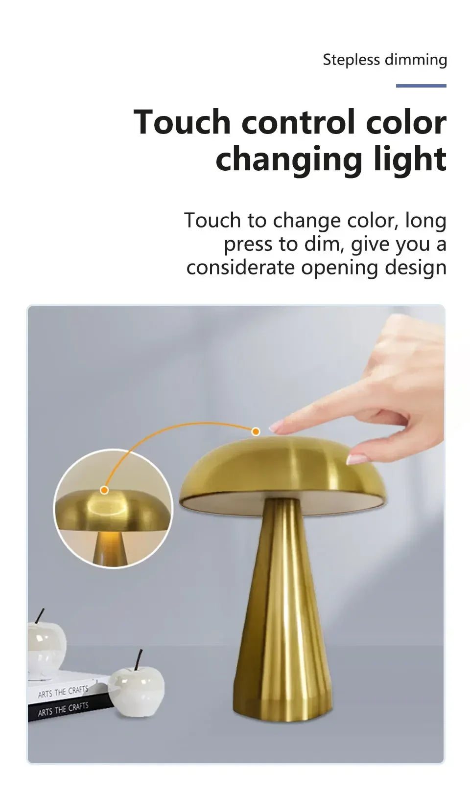 Retro led night light cogumelo sensor de toque lâmpada mesa recarregável luzes leitura para o quarto restaurante bar decoração iluminação