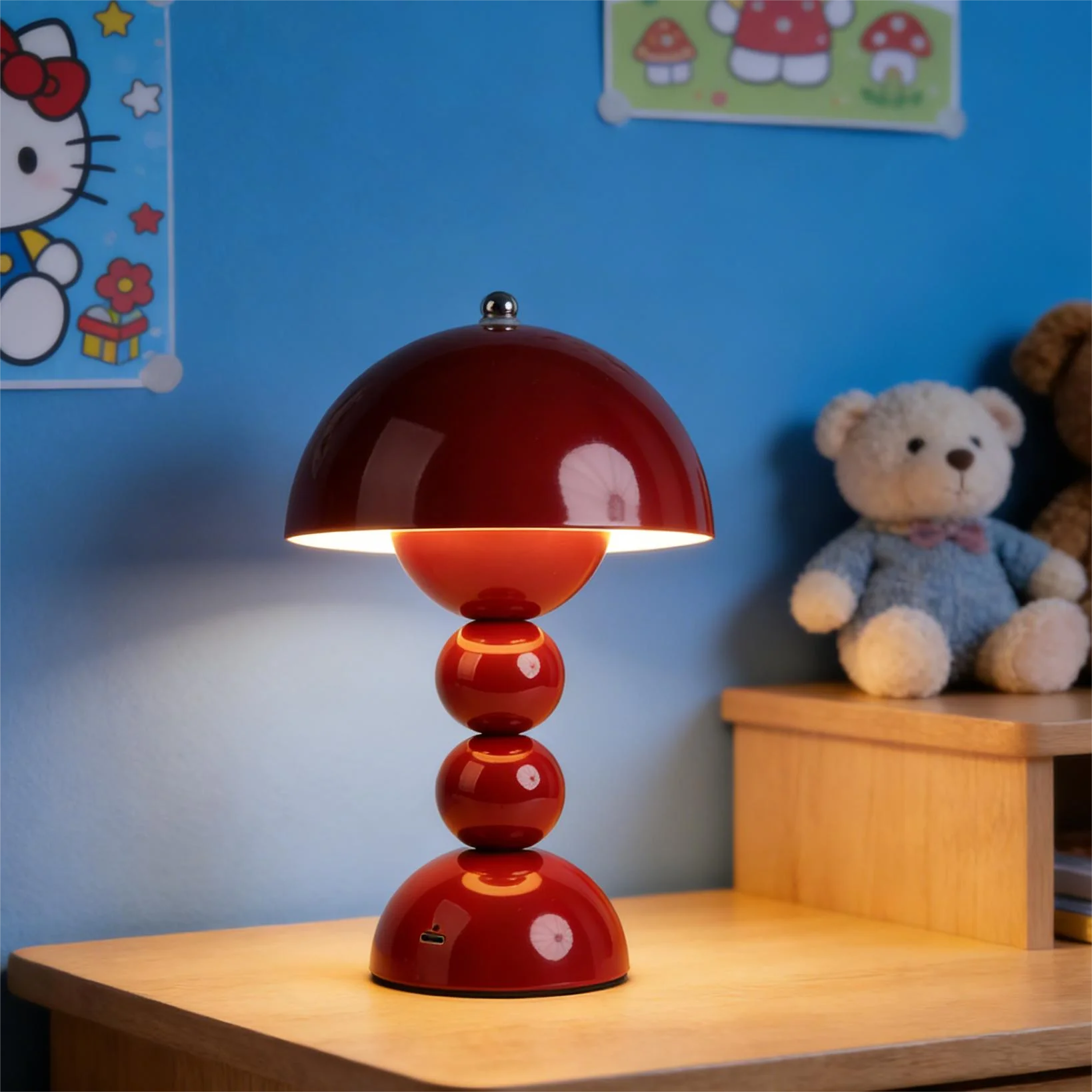 Luminária de Mesa LED Nórdica com Interruptor Táctil, 3 Cores, Dimerização Contínua, Luminária Criativa para Decoração de Casa e Escritório