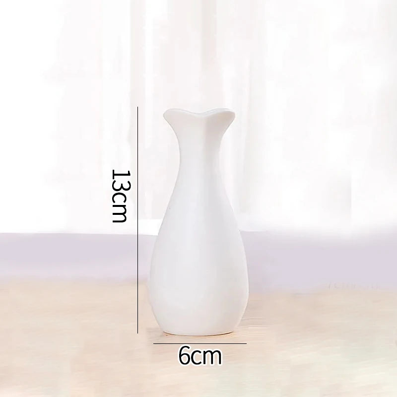 Vasos de cerâmica branca, ornamentos decorativos nórdicos, decoração para casa, sala de estar, arranjos de flores, adereços de esboço, decoração de mesa