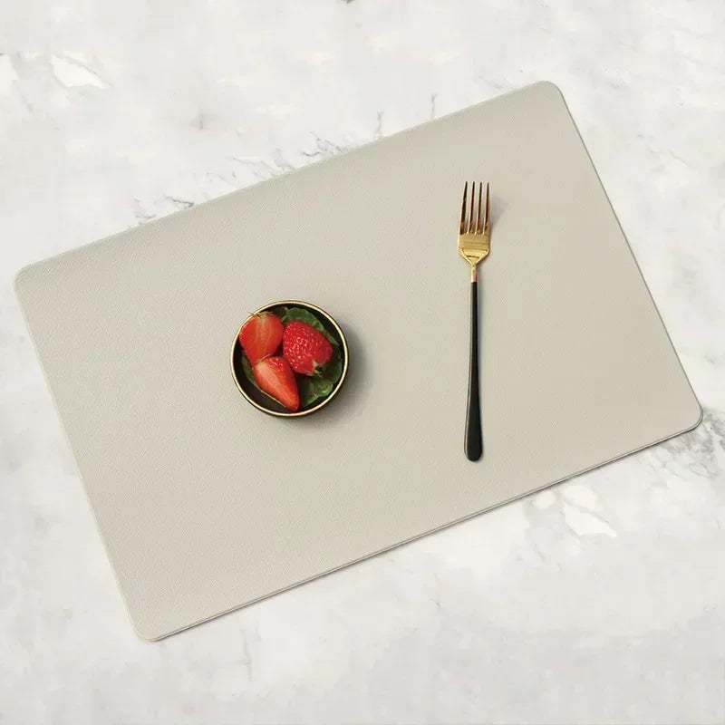 Estilo nórdico decoração de casa placemat de couro do agregado familiar hotel restaurante ocidental lugar esteira retangular impermeável à prova de óleo placemat