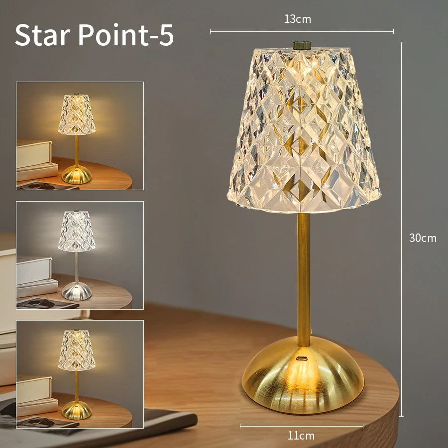Regulável decoração de mesa luz noturna lâmpada led sensor toque recarregável sem fio lâmpada leitura para hotel bar quarto luz