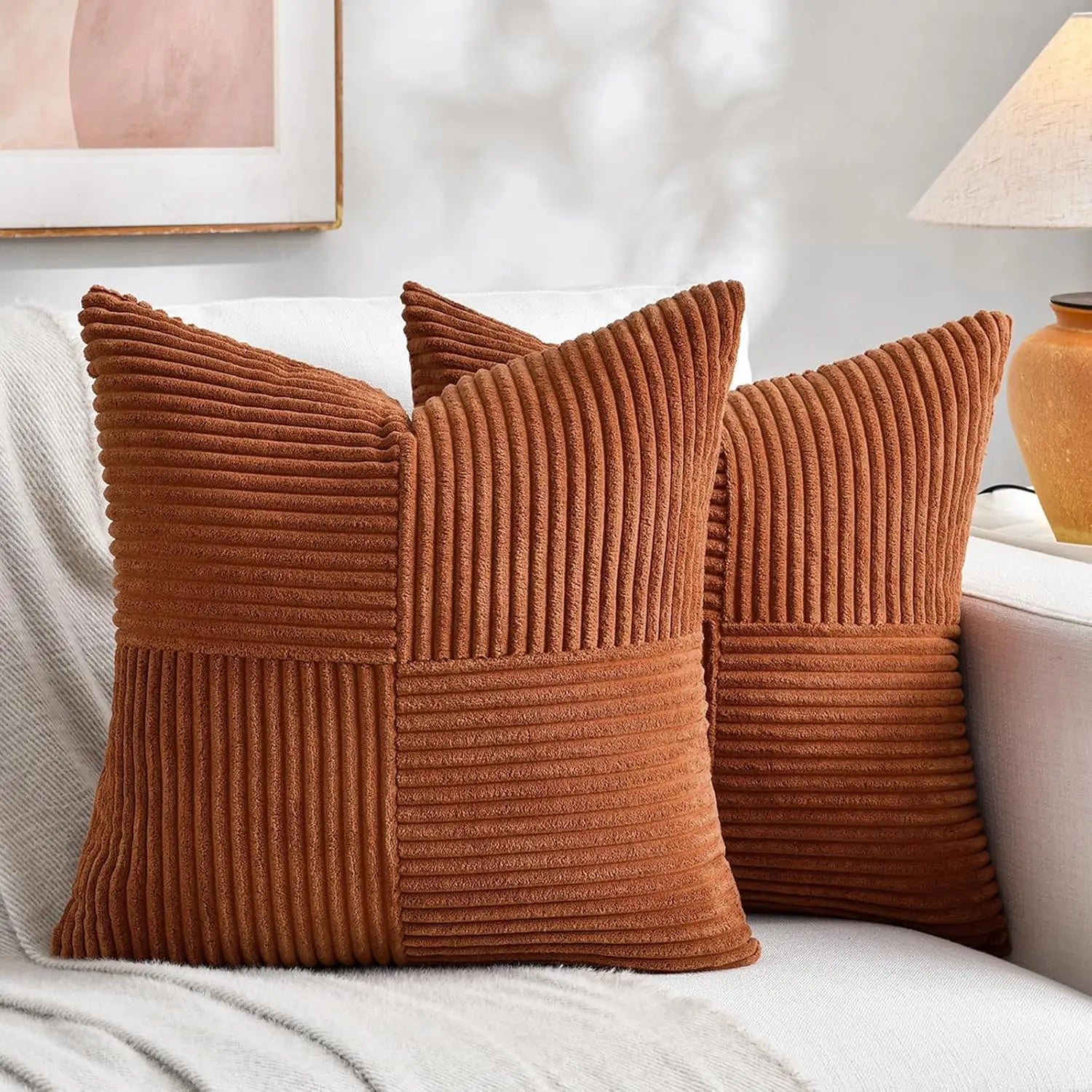 Capa de Almofada Listras Boho para Sofá e Quarto