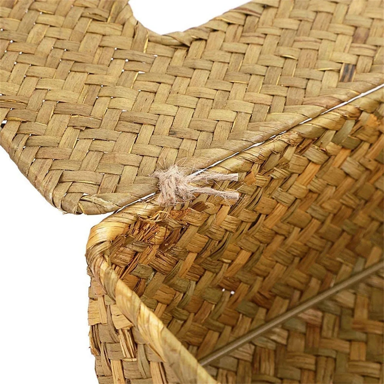 Nova caixa de tecido rattan decoração para casa artesanal desktop tecido rattan caixa para banheiro, casa, hotel e escritório