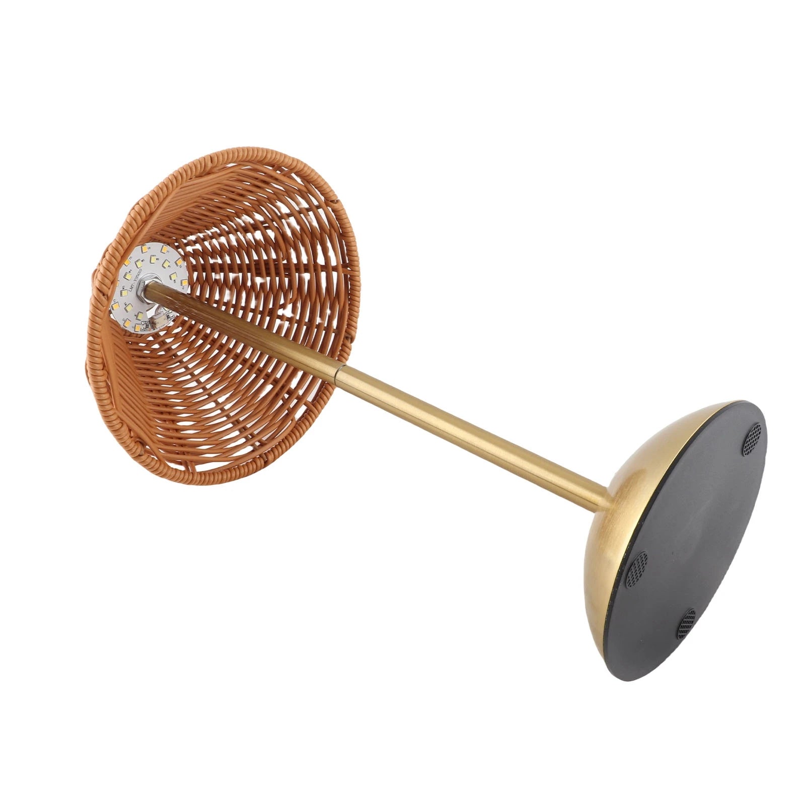 Sem fio boho rattan candeeiro de mesa pc rattan tecelagem cuidados com os olhos compacto led recarregável luz leitura poupança energia para restaurante