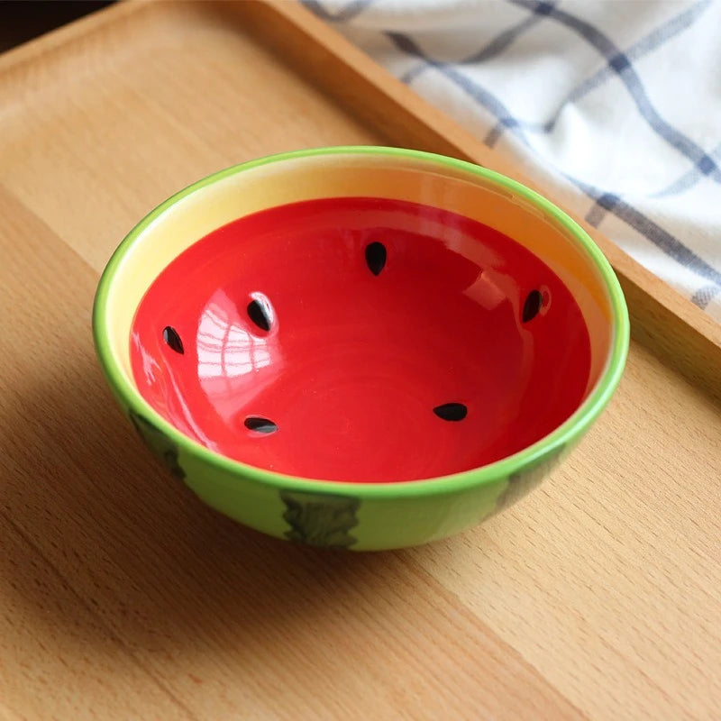 Tigela de macarrão em forma de fruta japonesa de 5 polegadas, tigela de cerâmica para arroz doméstico, restaurante, utensílios de mesa para casa, pratos para comer, tigelas de sopa