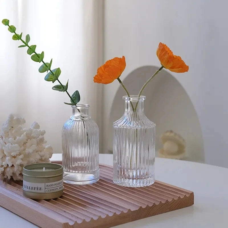 1pc nórdico criativo vasos transparentes para planta garrafa vaso de flores hidropônico terrário arranjo recipiente vaso de mesa de flores
