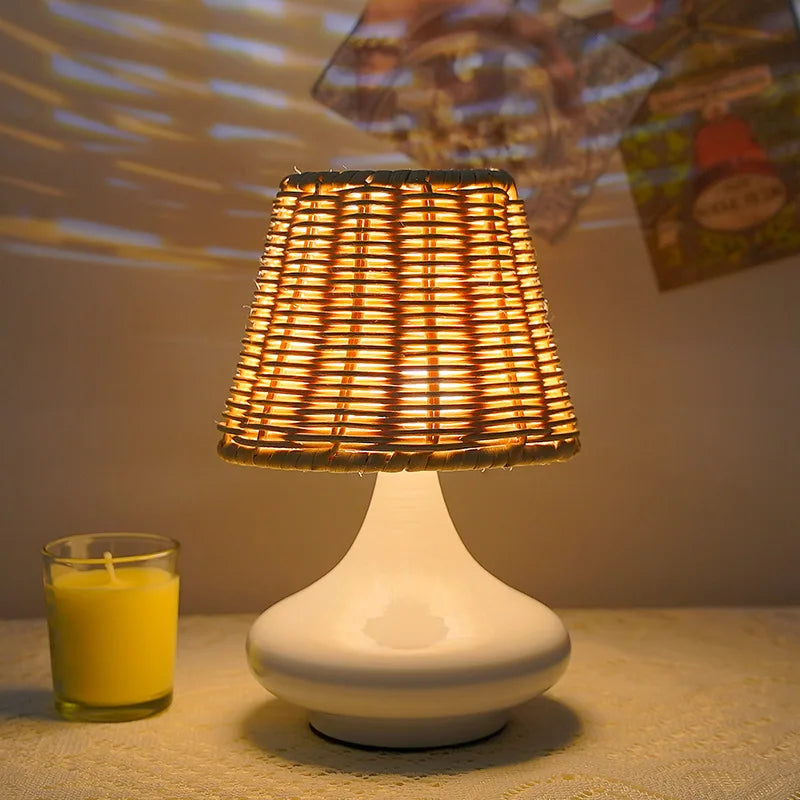 Abajur Boho Rattan