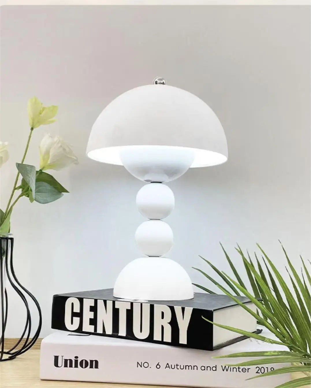 Luminária de Mesa LED Nórdica com Interruptor Táctil, 3 Cores, Dimerização Contínua, Luminária Criativa para Decoração de Casa e Escritório