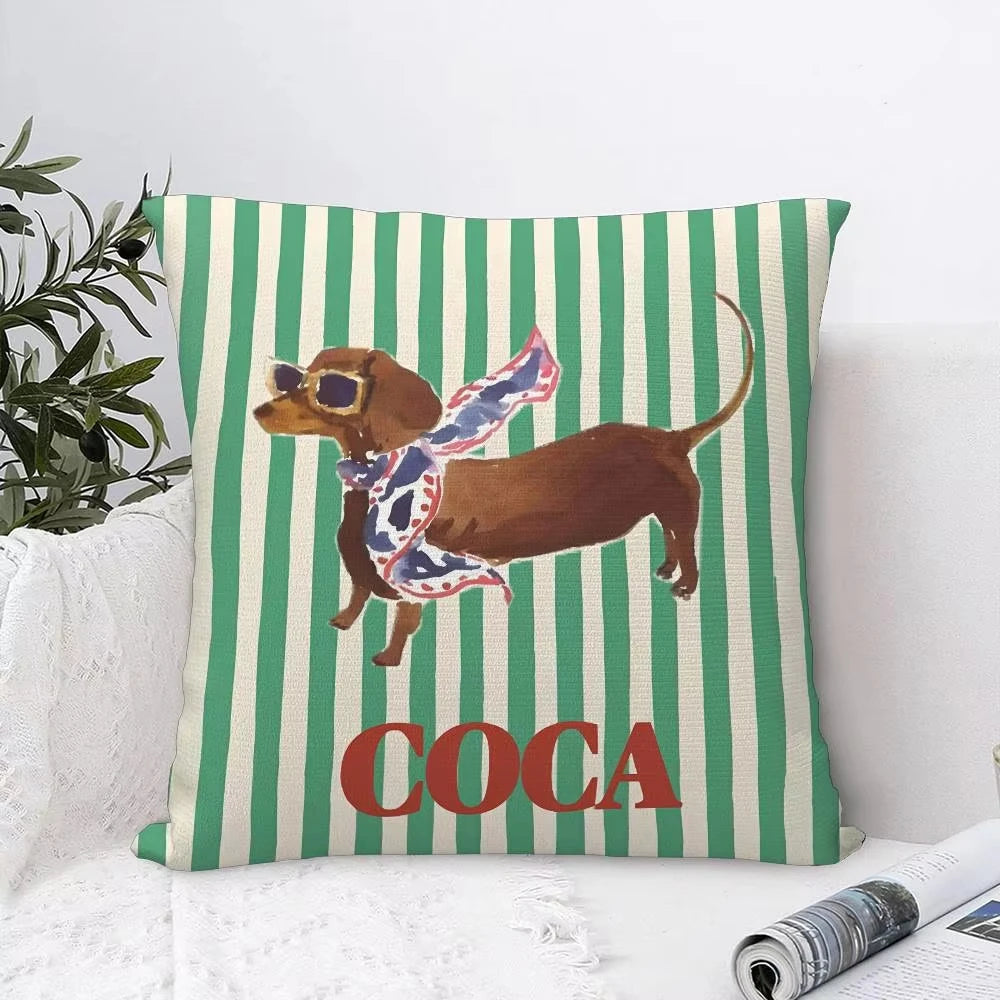 Capas de almofada com vários designs, coleção de padrões listrados, poliéster macio, decoração versátil para férias e uso diário