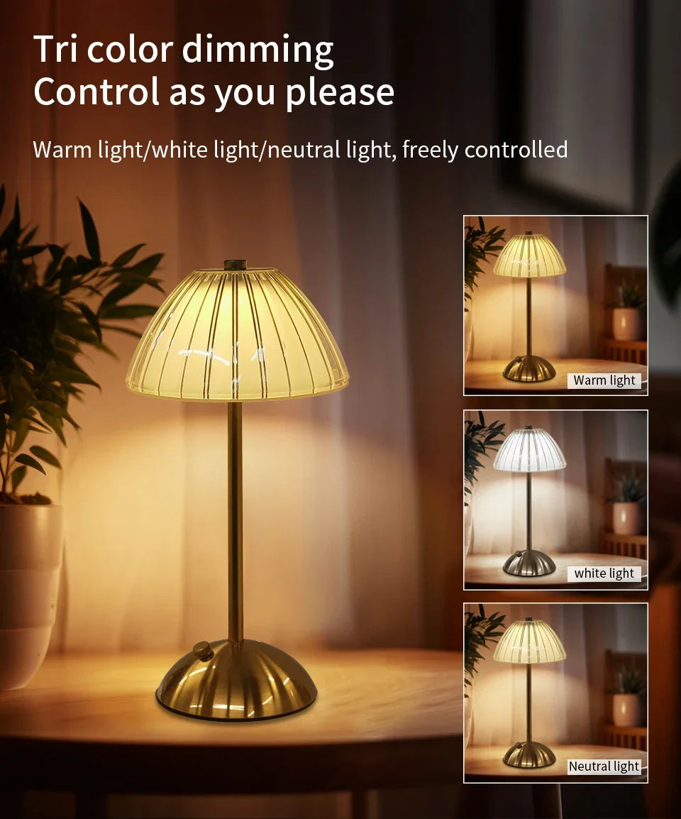 Regulável decoração de mesa luz noturna lâmpada led sensor toque recarregável sem fio lâmpada leitura para hotel bar quarto luz