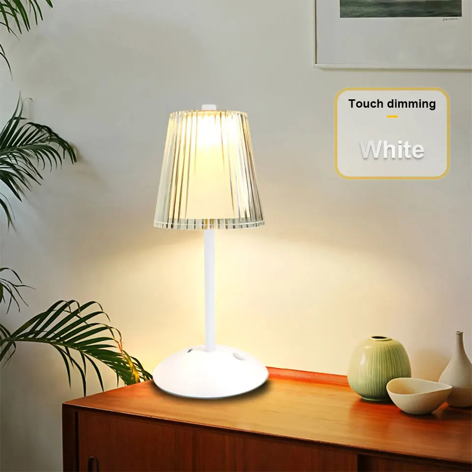 Lâmpada de mesa led sensor toque recarregável luz da noite nordic interior escurecimento suporte led lâmpada cabeceira restaurante hotel bar quarto