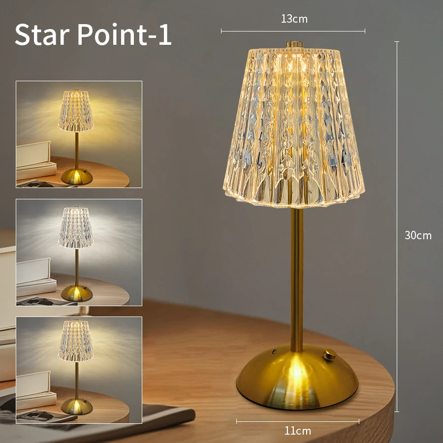 Regulável decoração de mesa luz noturna lâmpada led sensor toque recarregável sem fio lâmpada leitura para hotel bar quarto luz