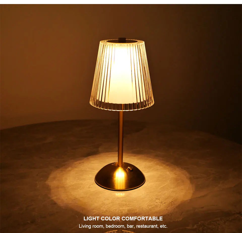 Lâmpada de mesa led sensor toque recarregável luz da noite nordic interior escurecimento suporte led lâmpada cabeceira restaurante hotel bar quarto