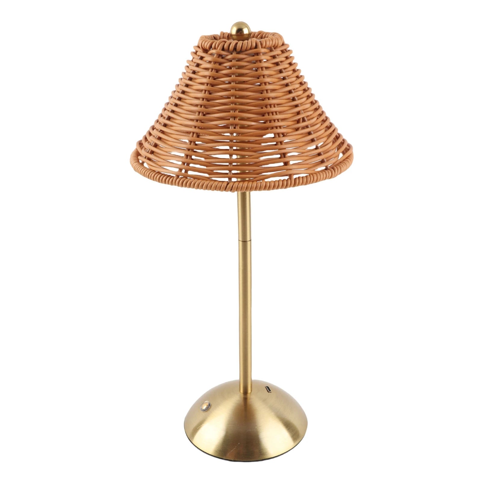 Sem fio boho rattan candeeiro de mesa pc rattan tecelagem cuidados com os olhos compacto led recarregável luz leitura poupança energia para restaurante