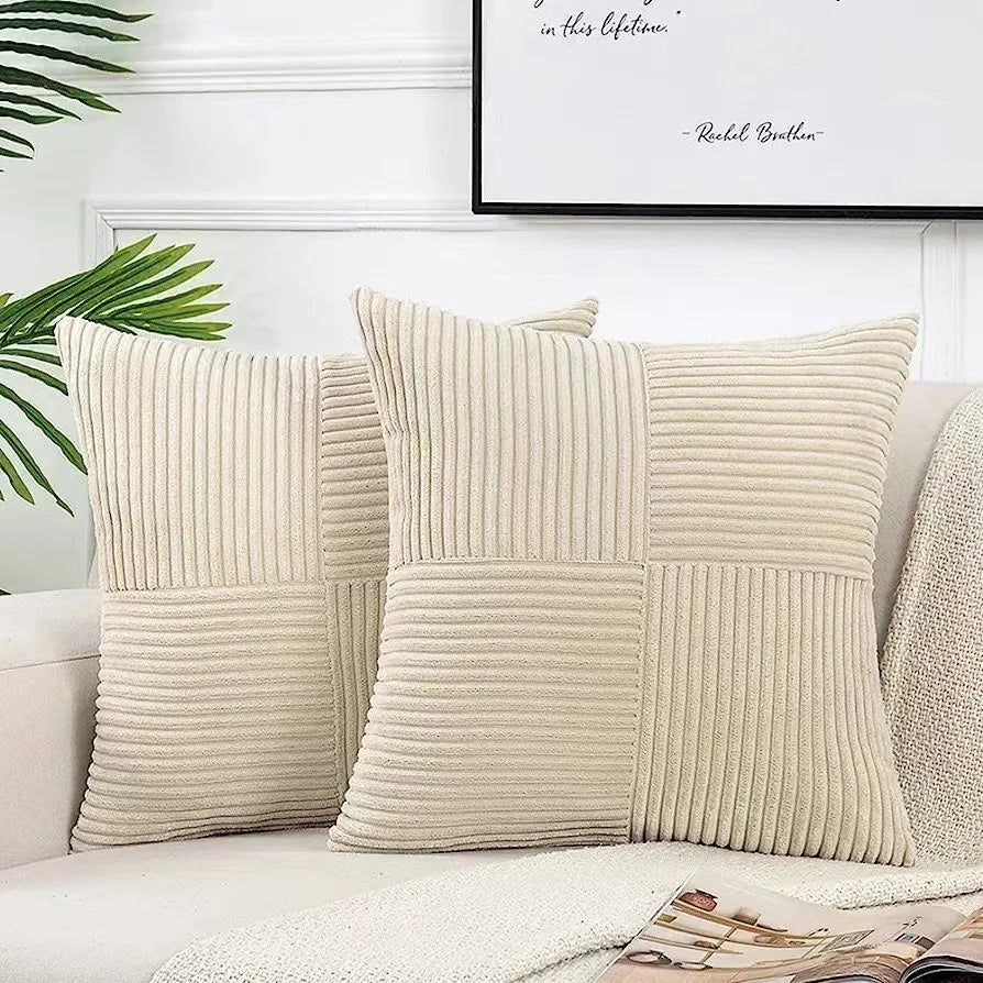 Capa de Almofada Listras Boho para Sofá e Quarto
