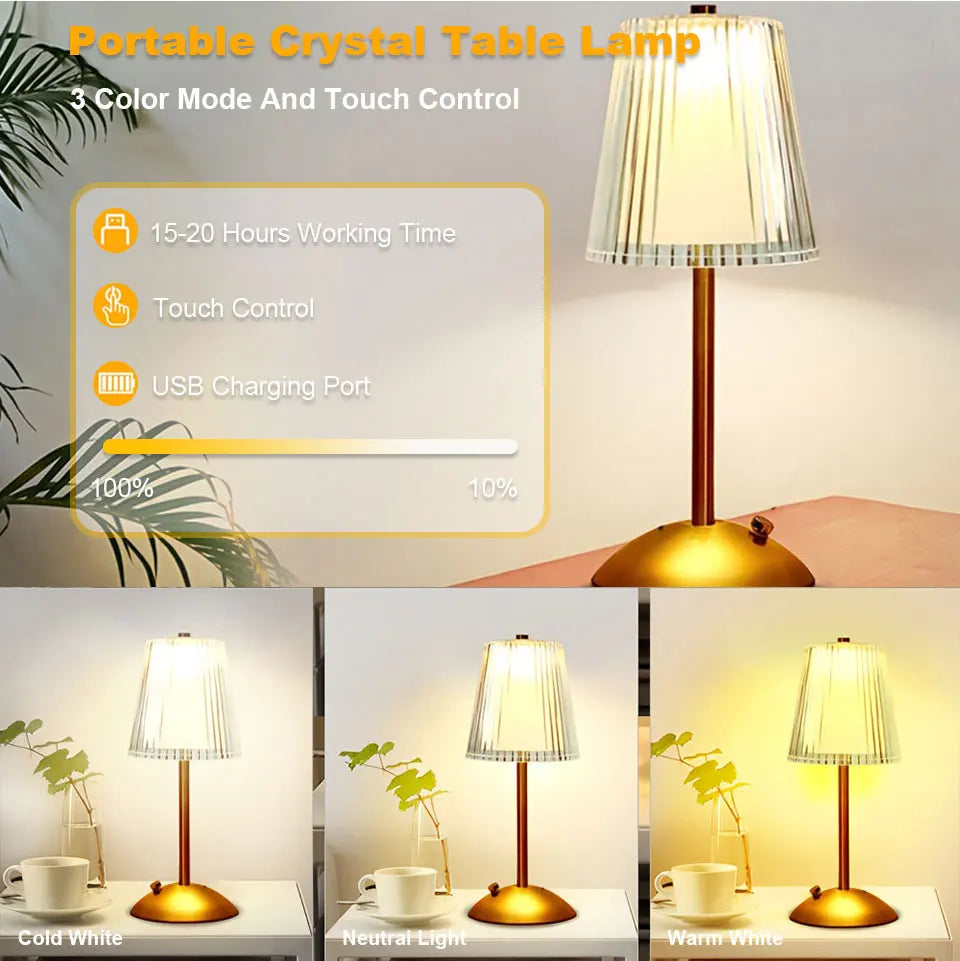 Lâmpada de mesa led sensor toque recarregável luz da noite nordic interior escurecimento suporte led lâmpada cabeceira restaurante hotel bar quarto