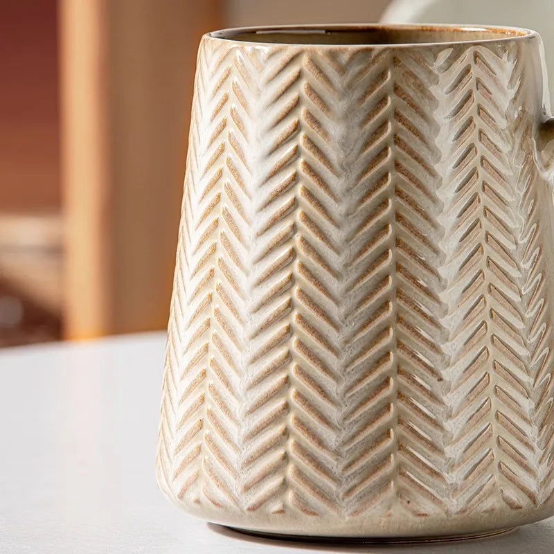 Caneca de Cerâmica Nude 780ml | Com Colher