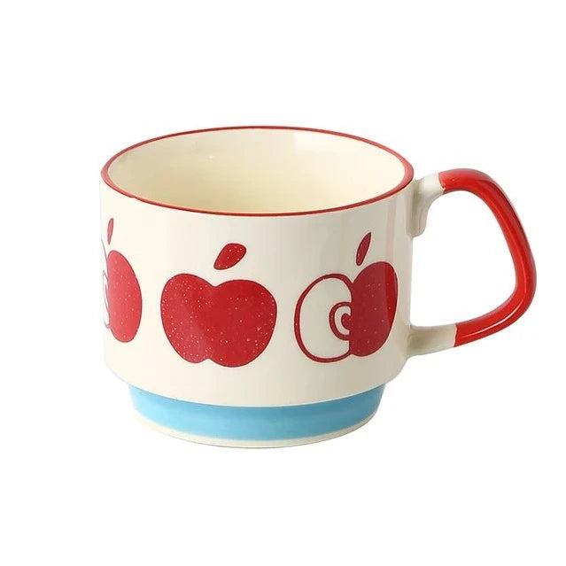 300ml japonês flor caneca de café conjunto retro cerâmica leite aveia caneca escritório água handgrip copo cozinha festa drinkware conjunto